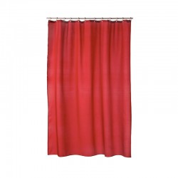 Rött duschdraperi Match i textil 180×200 cm