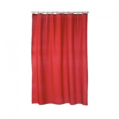 Rött duschdraperi Match i textil 180×200 cm