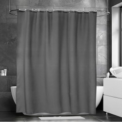 Vitt duschdraperier  Match i textil 180×200 cm