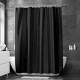 Svart duschdraperi Match XL i textil 200×240 cm