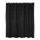 Svart duschdraperi Match XL i textil 200×240 cm