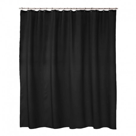 Svart duschdraperi Match XL i textil 200×240 cm