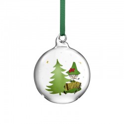 Mumin glaskula gran  7 cm i diameter