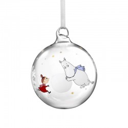 Mumin glaskula snöflinga  9 cm i diameter