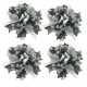4-pack ljusmanschett för kronljus, silverfärgad från Swerox