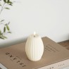 LED Ljus Stripe Cream 7,5x10 cm