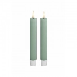 LED Kronljus 2,2 x 15 cm Sage Green 2-pack