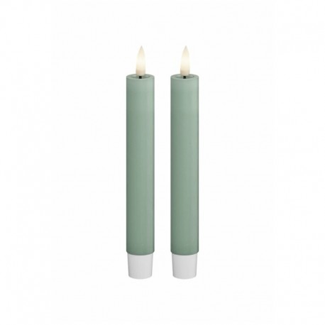 LED Kronljus 2,2 x 15 cm Sage Green 2-pack