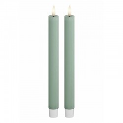 LED Kronljus 2,2x24 cm Sage Green 2-pack