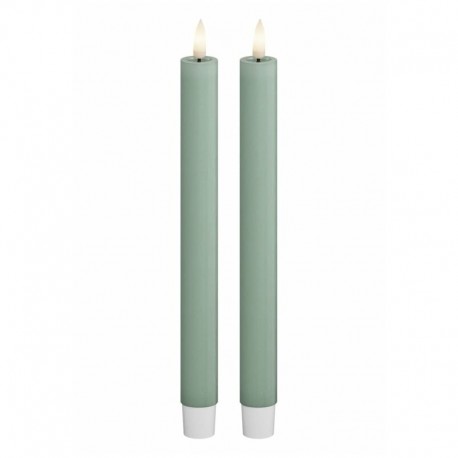 LED Kronljus 2,2x24 cm Sage Green 2-pack