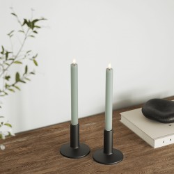 LED Kronljus 2,2x24 cm Sage Green 2-pack