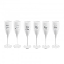 CHEERS No.1. Champagneglas med print Save Water Drink Champagne 6-pack