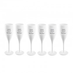 CHEERS No.1. Champagneglas med print Save Water Drink Champagne 6-pack