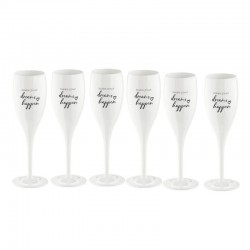 CHEERS No.1. Champagneglas med print Make Dreams Happen 6-pack