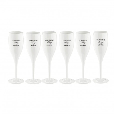 CHEERS No.1 Champagneglas 6-Pack – Champagne Is The Answer Print