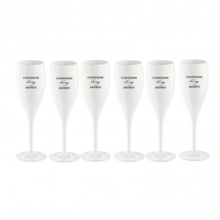 CHEERS No.1 Champagneglas 6-Pack – Champagne Is The Answer Print