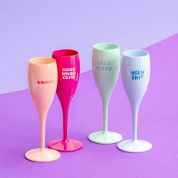 Koziol CHEERS No.1 COLOR UP Champagneglas 10 cl Multifärg 4-Pack