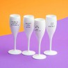 Koziol CHEERS No.1 SAY IT IN STYLE Champagneglas vita med Texter 10 cl 4-Pack