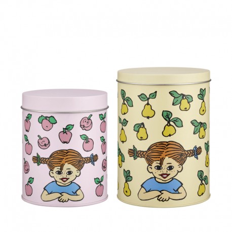 Pippi Långstrump Förvaringsburkar Fruits 2-pack