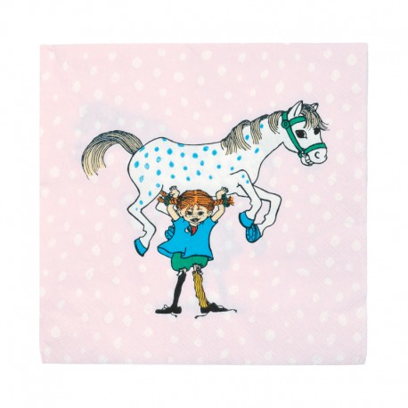 Pippi Pappersservetter Pippi & Lilla Gubben 33×33 cm