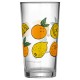 Somrigt Pippi-glas med citroner och apelsiner
