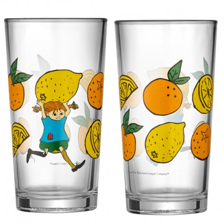 Pippi Långstrump Dricksglas Lemonade 25 cl 2-pack