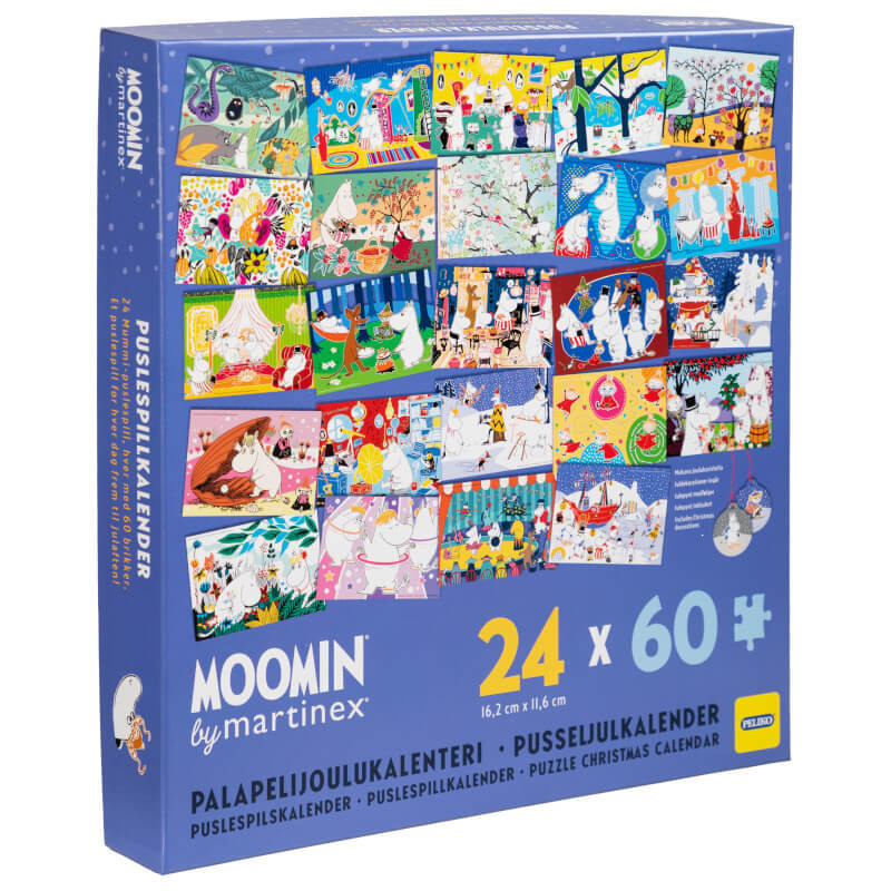 Mumin pusselkalender – 24 pussel med 60 bitar