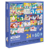 Mumin pusseljulkalender med 24 pussel