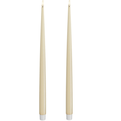 Eleganta LED-kronljus Shiny i cream, 38 cm, 2-pack