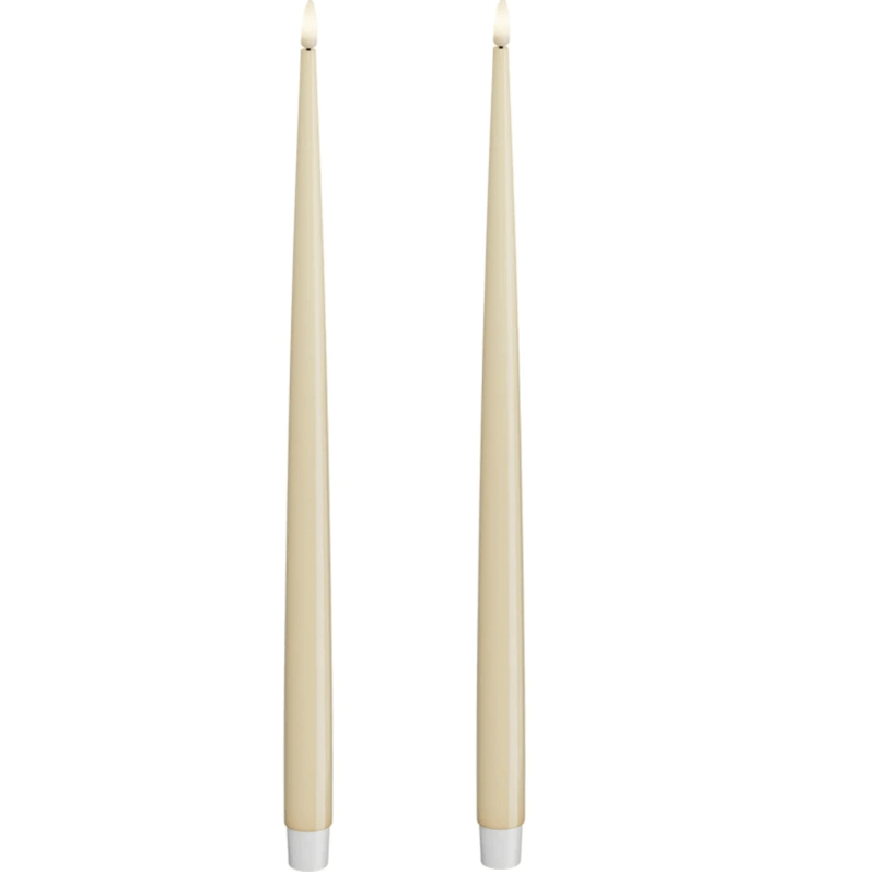 Eleganta LED-kronljus Shiny i cream, 38 cm, 2-pack
