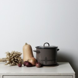 Emaljkastrull 3,5 l, brun