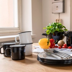 Emaljmugg Basic Svart