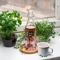 Glasflaska Mumin  Äpplen 1 liter
