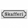 Emaljskylt Skafferi Vit 