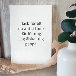 Trätavla "Tack pappa"