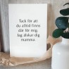 Trätavla "Tack mamma"