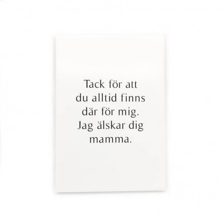 Trätavla "Tack mamma"