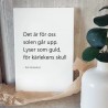 Trätavla "Det är för oss"