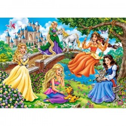Pussel Princesses in Garden, 180 bitar