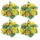 4-pack Ljusmanschetter med gula påskliljor