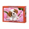 Pussel Pup in Pink Flowers 500 bitar