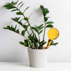 Bevattningsboll glas 28 cm gul