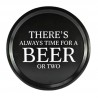 Bricka Beer Svart med vit text