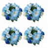 Ljusmanschetter 4-pack med blå blommor