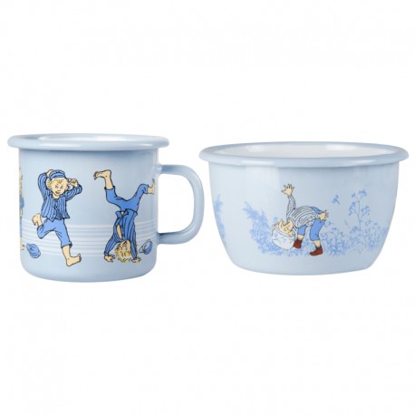 Set Emil emaljskål 3 dl och mugg 2.5 dl