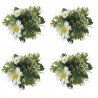 Ljusmanschetter 4-pack för kronljus med vita prästkragar