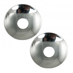 2-pack ljusmanschetter i silverfärgad metall för kronljus, innermått 2.4 cm och yttermått 8.5 cm