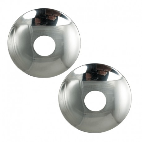2-pack ljusmanschetter i silverfärgad metall för kronljus, innermått 2.4 cm och yttermått 8.5 cm