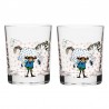 2-pack Pippi Långstrump Glas, Pippi och hästen