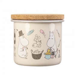 Mumin emaljburk 1.3 liter med lock Bon Appétit från Muurla